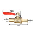 thumbnail image 3 of Adaptador de 8 mm y 10 mm, conector de rosca de cierre de válvula de bola macho para manguera, 3 of 3
