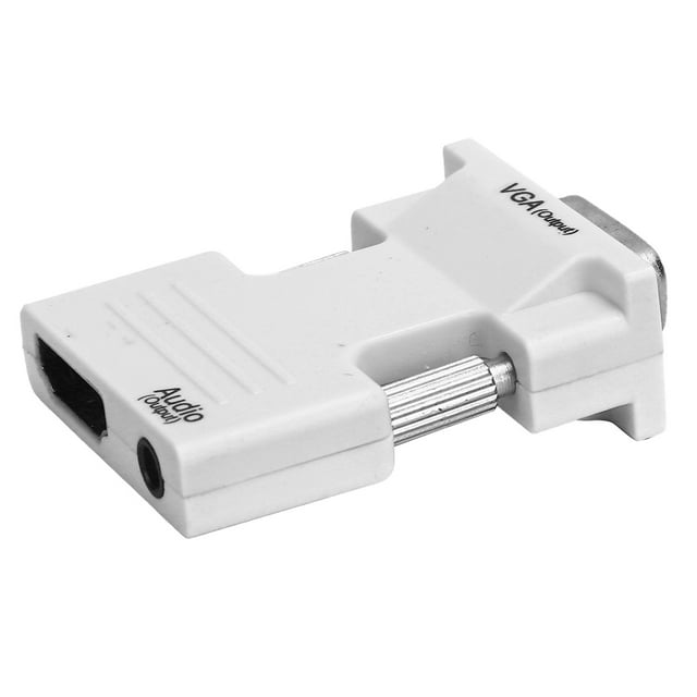 to VGA Converter HD Audio Adapter, Lossless Transmission, Quick Installation, Practical Design, ABS & Aluminum Alloy Materials, Supports 1080p Video Output Format, 3.5mm Audio