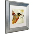 thumbnail image 2 of Trademark Fine Art "Hummingbird Brocade III" Canvas Art by Color Bakery White Matte, Silver Frame, 2 of 4
