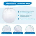 thumbnail image 3 of NOGIS 10 Pieces 1 Gallon Elastic Top Paint Strainer Bags White Fine Mesh Bag Paint Filter Bag Flow Nylon Mesh for Hydroponics Painting Gardening, 3 of 7