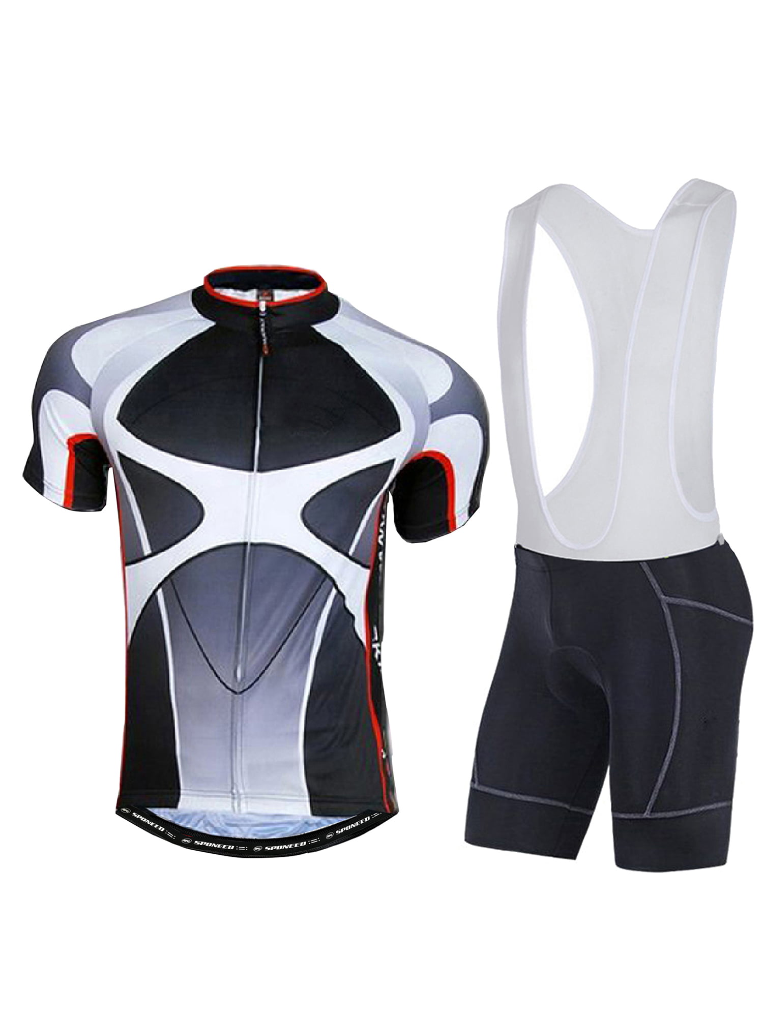 Men's Cycling Jerseys and Cycling Shorts Bike jersey Short Breathable Pure black 