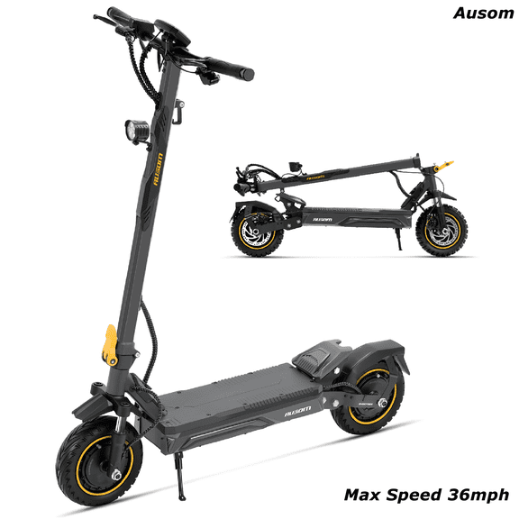 Ausom Laluz 2 Pro off-road Electric Scooter, Dual Motor 2*1400W E-Scooter for Adults, 56 Miles Long Range, 33% Incline, 10'' Tires & 50PSI, Foldable Electric Scooter with LCD Display for Commuting