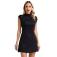 thumbnail image 2 of Miutii Summer Dress for Women Casual Cap Sleeve Bodycon Midi Dress Wedding Evening Dance Party Black M, 2 of 9