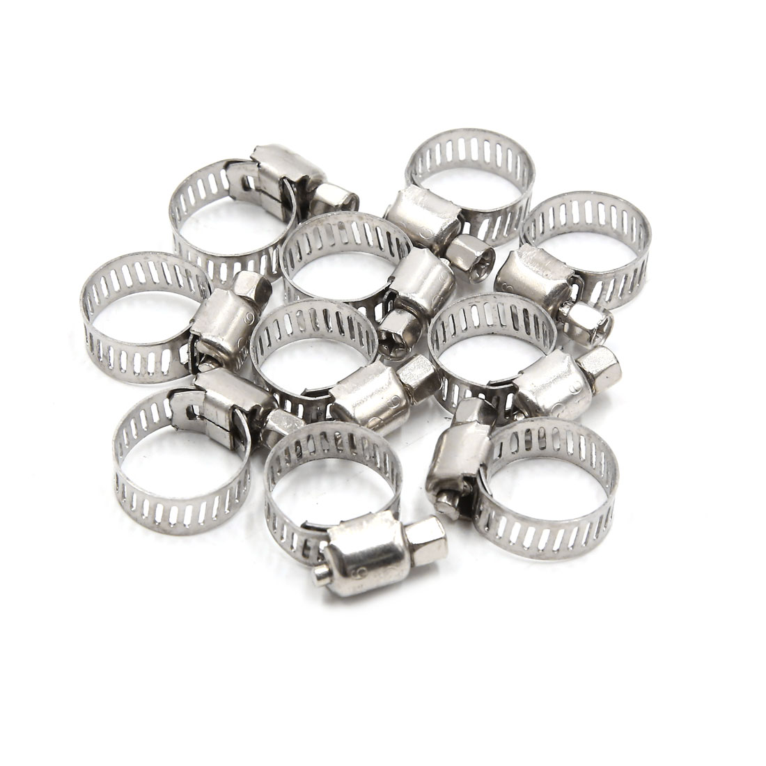 TJ Longda 10 Pieces Earless Low Profile CV Boot Hose Clamps 1.2 or 30.5mm Stainless Steel 