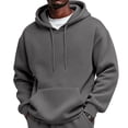 thumbnail image 2 of Lightweight Hoodie Men Fall Winter Fleece Drawstring Oversized Sweatshirts, XL, 2 of 8