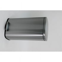 Totti 8 Gallon Metal Trash Can with Soft Closing Lid in Stainless Steel Matte