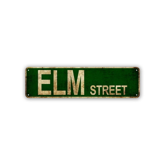 ELM Street Rustic Vintage Retro Wall Art Man Cave Bar Novelty Aluminum Metal Sign 4"x13.5"