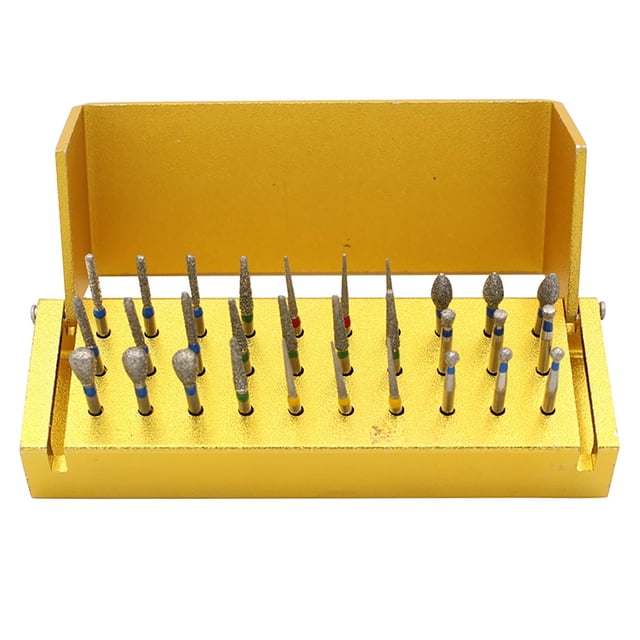 30 Uds Pulido Dental fresa taladro de alta velocidad esmeril Dental fresas Kit de taladro para moler