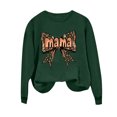 thumbnail image 4 of Xuyuer Women's Printed Long Sleeve Round Neck Casual Hoodless Sweatshirt, Comfortable Pullover Top for Mother's Day Gifts, Family Events and Relaxed Everyday Wear, 4 of 6