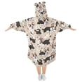 thumbnail image 2 of Wearable Blanket Hoodie for Corgi Flannel Hooded Blanket with Pockets and Sleeves Suitable, 2 of 7