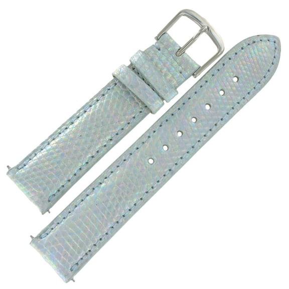 Hadley Roma LSIL104 18mm Light Blue Genuine Java Lizard Watch Strap Ladies