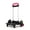 6 wheel three color, variant on Aluminium Alloy Backpack Trolley with 6 Wheels Foldable Trolley Cart Wheeled Hand Truck for Luggage Backpack School Bags