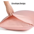 thumbnail image 4 of SIABC-Cotton Body Pillow Cover 1 Pack, 600 Thread Count Body Pillow case 20"x54", Long Body Pillow Case Cover Soft Breathable with Envelope Closure,Pink, 4 of 4