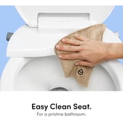 TUSHY Wave Bidet Seat with Self Cleaning Nozzle, DuoFlow Front and Rear Wash, Soft Close Lid, Easy Install For Elongated Toilet (Platinum Knob)