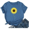 thumbnail image 1 of Hauts d'Été pour Femmes 2023 T-Shirt Décontracté Ample à Col Rond Imprimé à Manches Courtes, 1 of 5