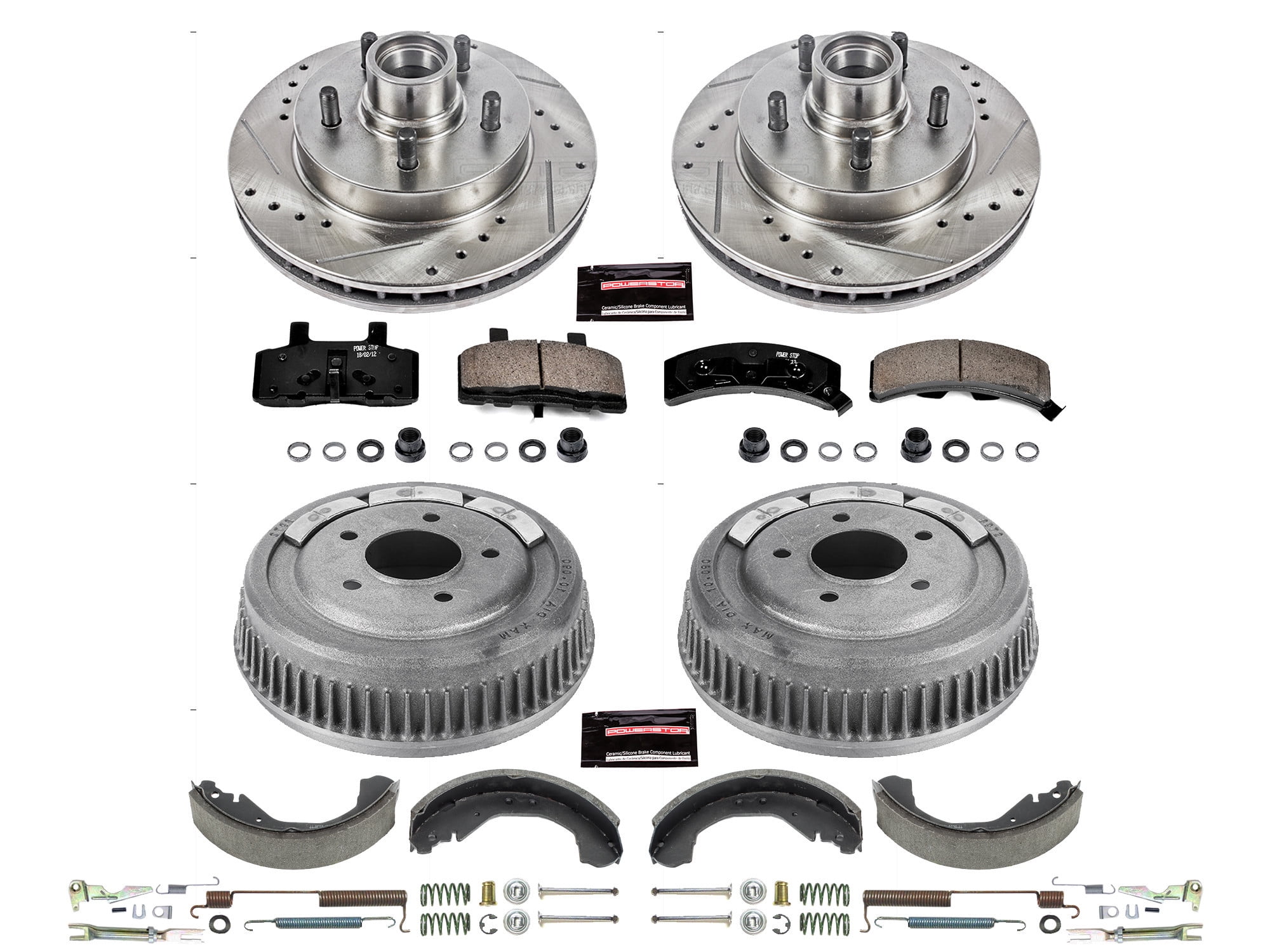 PowerStop Front and Rear Z23 Evolution Sport Brake Pad Rotor Drum and Shoe Kit Fits: CHEVROLET GMC Select Models K15138DK