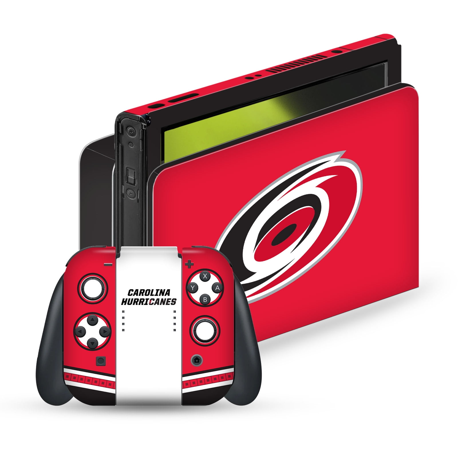 Head Case Designs Officially Licensed NHL Carolina Hurricanes Plain Vinyl Sticker Skin Decal Cover Compatible with Nintendo Switch OLED