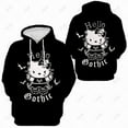 thumbnail image 4 of Sudadera con capucha Harajuku para mujer, ropa con estampado de Hello Kitty, Jersey gráfico Punk de Halloween, sudaderas Vintage de talla grande # S, 4 of 4