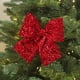 thumbnail image 5 of Lazo De Tela Mariposas navideñas de tela con lentejuelas brillantes, colgante para árbol, decoración colgante, 25x20cm, rojo vino, dorado, plateado, 1 unidad Rkxzt, 5 of 9