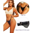 thumbnail image 3 of IF YOU Seamless Underwear For Women No Show Stretch Adjustable Bikini Panties Silky Lace Invisible Hipster Cheeky 6 Pack, 3 of 5