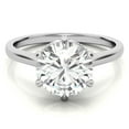 thumbnail image 6 of Auory 2.30 Ct Round Moissanite Hidden Halo Engagement Ring in 18 Karat White Gold Plated (Size 5-14), 6 of 10