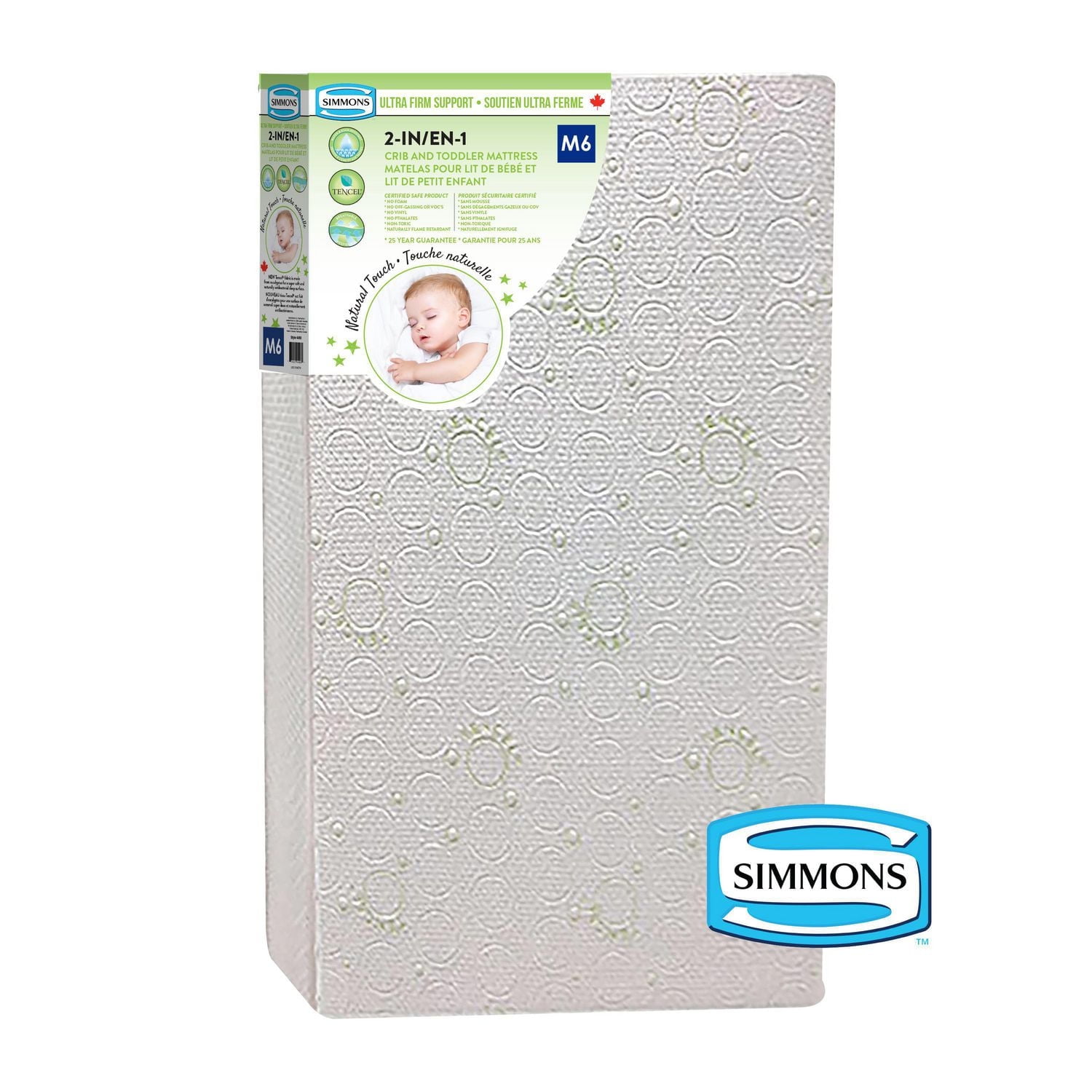 Simmons Natural Touch 2-in-1 Baby Crib Mattress