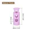 thumbnail image 2 of Unique Bargains 30Pack 4mm Cord Lock Plastic Double Hole Spring Toggle Stoppers, Purple, 2 of 5
