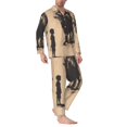 thumbnail image 2 of Fotbe Child And Lion Sketch Pijama de Hombre con Estampado de Manga Larga, Conjunto de 2 Piezas, Ropa de Dormir Suave y Cómoda con Bolsillos-Large, 2 of 7