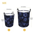 thumbnail image 3 of Balery Blue-Purple Raspberries Cesta de ropa redonda con asas, impermeable, independiente, para ropa, juguetes, dormitorio y familia-Medium, 3 of 6