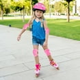 thumbnail image 3 of PartyKindom 1Set Pink Skateboard Protective Gear Set Plastic with Elbow Pads for Safety, 3 of 10
