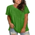 thumbnail image 2 of Yubnlvae Plus Size Loose T-Shirts for Women - 2025 Summer Round Neck Casual Tops (Breathable Cotton, S-5XL) Mint Green XXL, 2 of 5