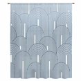 thumbnail image 2 of Ombre Sheer Curtains 45 Inches Long, Farmhouse Stripes Modern Abstract Art Light Filering Curtains, Breathable Simi Curtain Privacy Drapes for Kitchen Bathroom Lightweight Small Window Treatment, 2 of 9