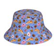 thumbnail image 3 of Daiia Fastfoods Pattern Bucket Hat - Trendy Cotton Sun Hat for Beach, Golf, Fishing - Fun Outdoor Vacation Boonie for Men and Women, 3 of 9