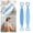 Blue, variant on 35.6" Extendable Silicone Back Scrubber for Shower, Back Washer with Long Strap Handle, Dual-Sided Silicone Body Brush for Men and Women