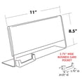thumbnail image 2 of 11"W x 8.5"H L-Shaped w/ Attached Business Card Pocket, 10-Pack, 2 of 2