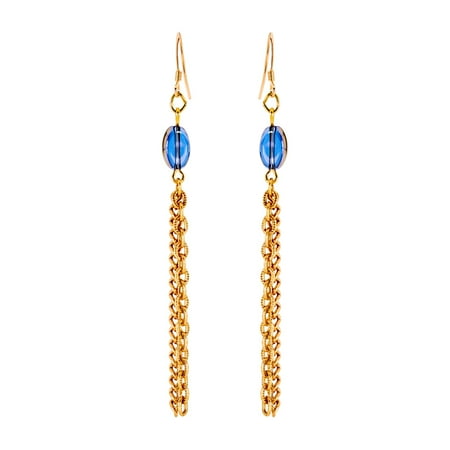 Alex And Ani Crimson Drop Chain Dusk Earrings A17ECDRG