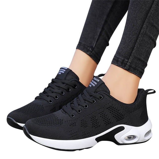 Chaussures Tissées pour Femmes Sport Lite Espadrilles pour Femmes Chaussures Décontractées Version Coréenne Bottes Espadrilles pour Femmes Mode Respirantes Étudiantes Espadrilles à Air Talons pour Femmes Chaussures Coussinées
