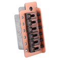thumbnail image 1 of Guitar Tremolo Bridge, Zinc Alloy Steel 6 String Electric Guitar Tremolo Bridge System For ST Guitar Copper Color, 1 of 8
