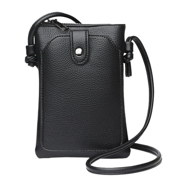 Monedero para teléfono Yuyangstore cartera compacta para niñas informales Negro