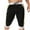 Black, variant on Wyobmus Mens Sport Capri Pants Lightweight Athletic Running Shorts Solid Color Bottom Elastic Gym Short Black