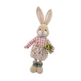 thumbnail image 2 of Figura de conejo de Pascua, estatua de conejo, adorno de escritorio, artesanía, altura ajustable, de pie rosa, 2 of 7