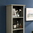 thumbnail image 4 of 64 Inch Tall Bathroom Cabinet with Laundry Hamper, Floor Standing Cabinet with 4 Adjustable Shelves, Storage Cabinet with Hidden Space for Living Room/Bathroom/Home/Office/Kitchen, Grey, 4 of 9