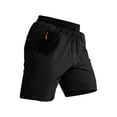 thumbnail image 4 of Men's Shorts Clothing Under $10 Solid Color Casual Elastic Waist Drawstring Pocket Shorts, 4 of 9