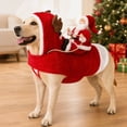 thumbnail image 5 of Christmas Dog Costumes, Dog Costumes for Small Dogs, Small Dog Christmas Costumes, Funny Santa Ride Dog Outfit, Warm Plush Pet Wear for Holiday Photo Booth, 5 of 6