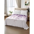 thumbnail image 2 of Purple Eucalyptus Flat Sheet Only Twin Size, Soft Breathable Bed Top Sheets for Mattress, Spring Botanical Plant Aesthetic Luxury Bedding Flat Sheets for Home Hotel Bedroom Bed Protection, 2 of 9