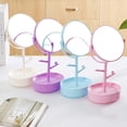 thumbnail image 3 of destyer Women Girls Rotating Makeup Mirror Dressing Table Stand Mirror Storage Holder Base Bottom, 3 of 9