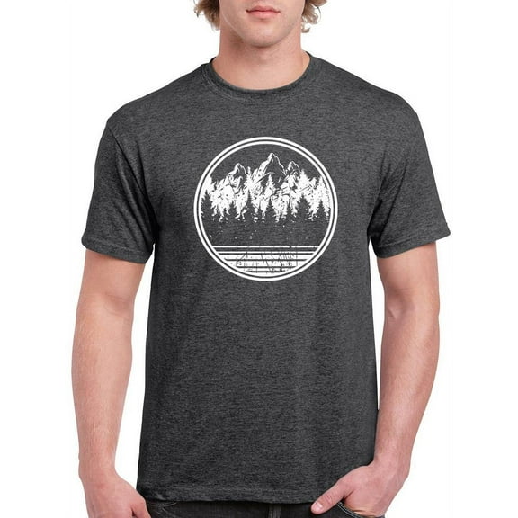 Forest Landscape T-Shirt Men -Smartprints Designs, Male XX-Large