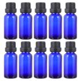 thumbnail image 1 of MasteelfCA 12PCS 20ml Blue Empty Essential Oil Bottle Simple Large Lid Drop Hole Sub Bottle, 1 of 7