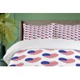 thumbnail image 4 of Ambesonne 4th of July Duvet Cover Sets, Heart Shaped Flags, 2-King, Red White and Navy Blue, 4 of 7