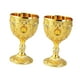thumbnail image 5 of 2 piezas de vaso de vino de aleación portátil, decorativo, diseño retro, hecho a mano, novedoso, para beber, regalos de cumpleaños, , copa amarillo dorado, 5 of 8